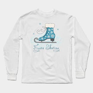 Figure skating pattern Long Sleeve T-Shirt